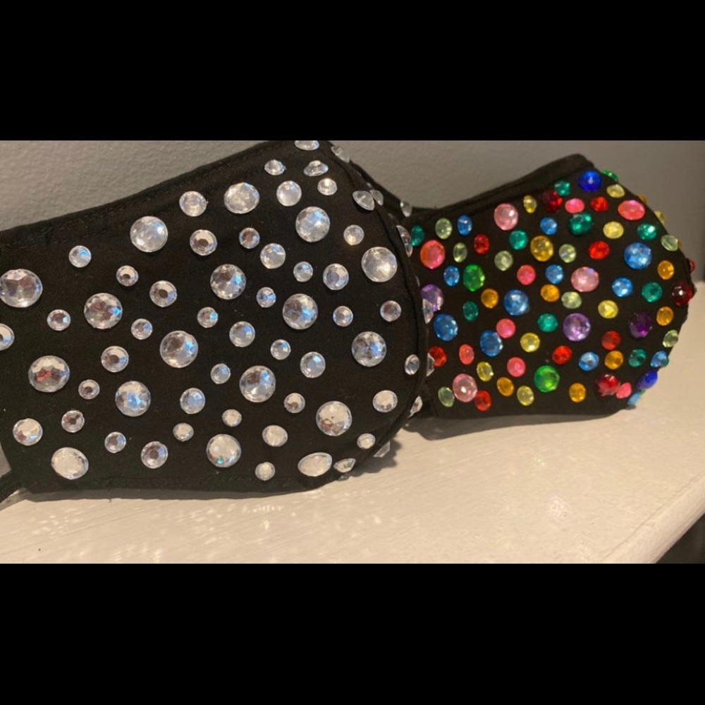 Handmade Rhinestone Face masks - Picture 15 of 16